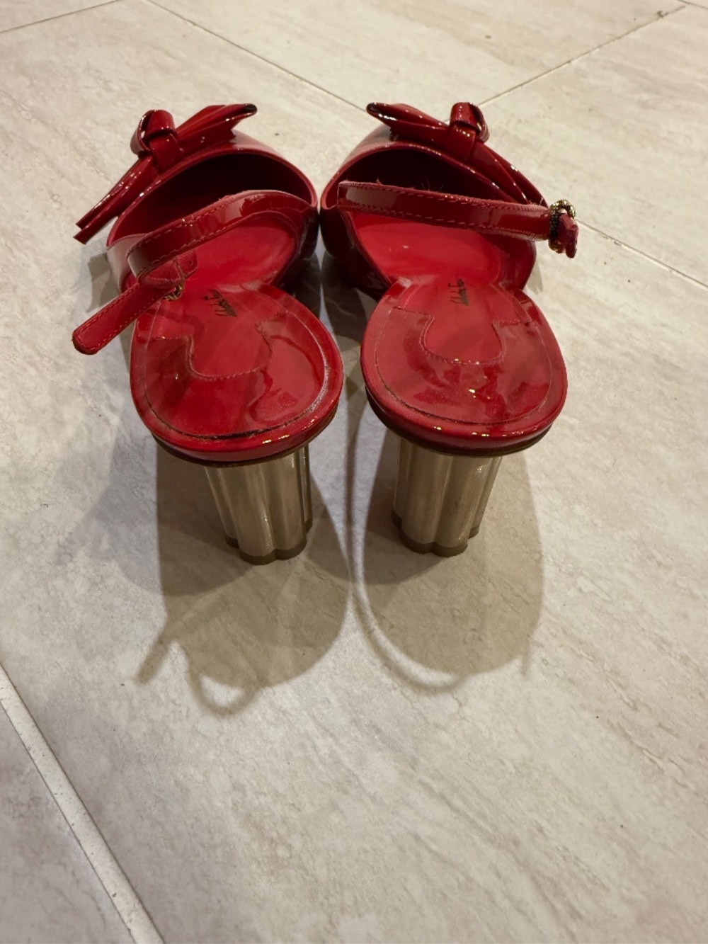Salvatore Ferragamo Aulla 55 Slingback Pumps | Lipstick Red | Size 8C - Picture 5 of 7